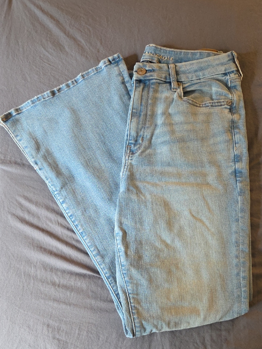 American Eagle Outfitters Curvy Super High-rise Flare Jeans Next Level Stretch